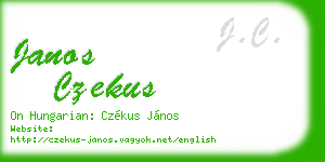 janos czekus business card