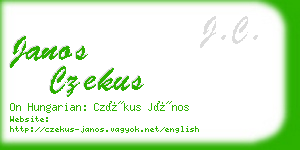 janos czekus business card